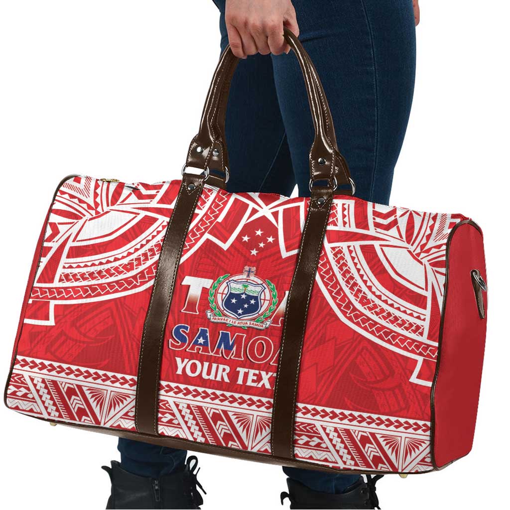 Samoa Rugby Custom Travel Bag Toa Samoa Pacific Sporty Red - Polynesian Pride