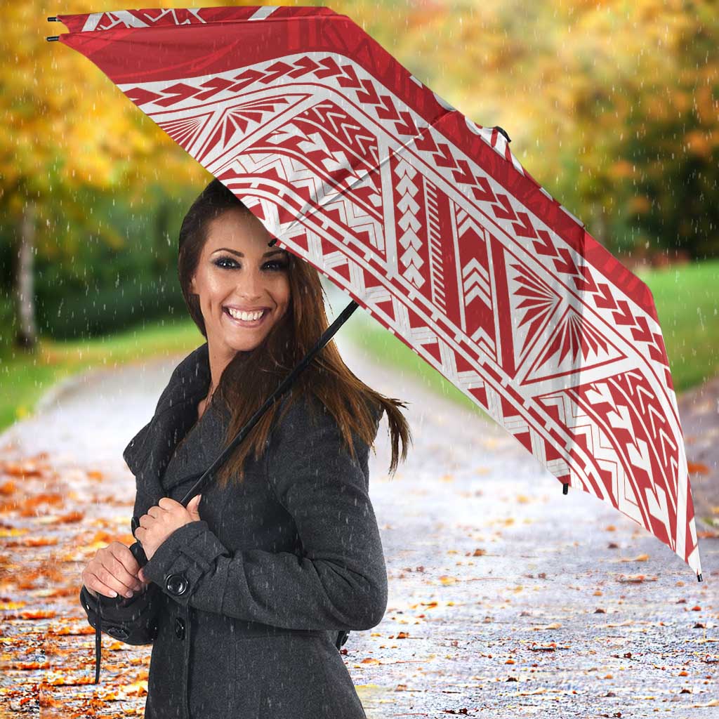 Samoa Rugby Custom Umbrella Toa Samoa Pacific Sporty Red - Polynesian Pride