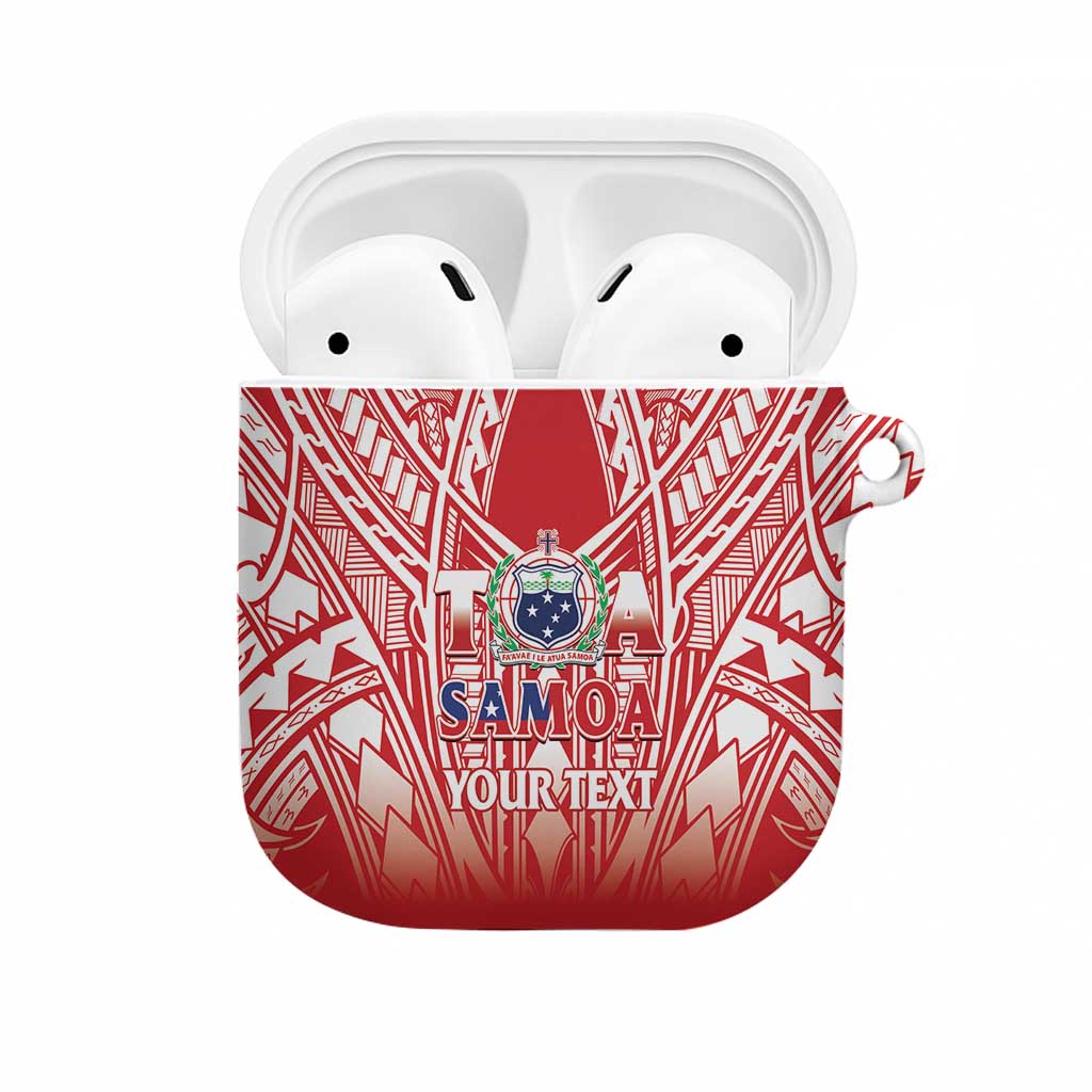 Toa Samoa Rugby Custom AirPods Case Samoa mo Samoa Polynesian Pacific Red - Polynesian Pride
