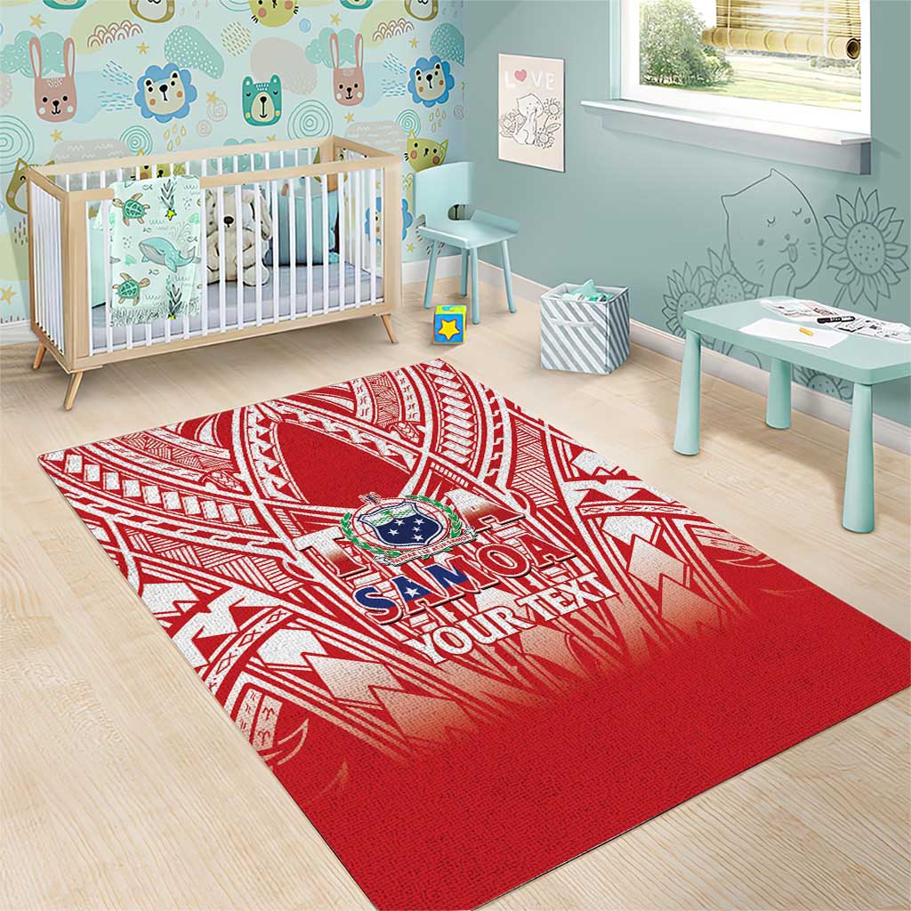 Toa Samoa Rugby Custom Area Rug Samoa mo Samoa Polynesian Pacific Red - Polynesian Pride