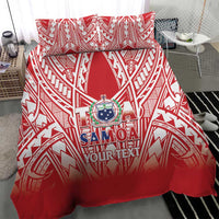 Toa Samoa Rugby Custom Bedding Set Samoa mo Samoa Polynesian Pacific Red - Polynesian Pride