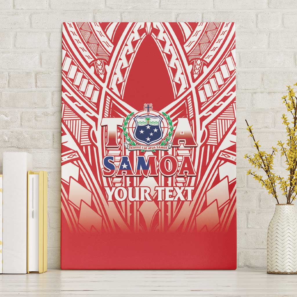 Toa Samoa Rugby Custom Canvas Wall Art Samoa mo Samoa Polynesian Pacific Red - Polynesian Pride