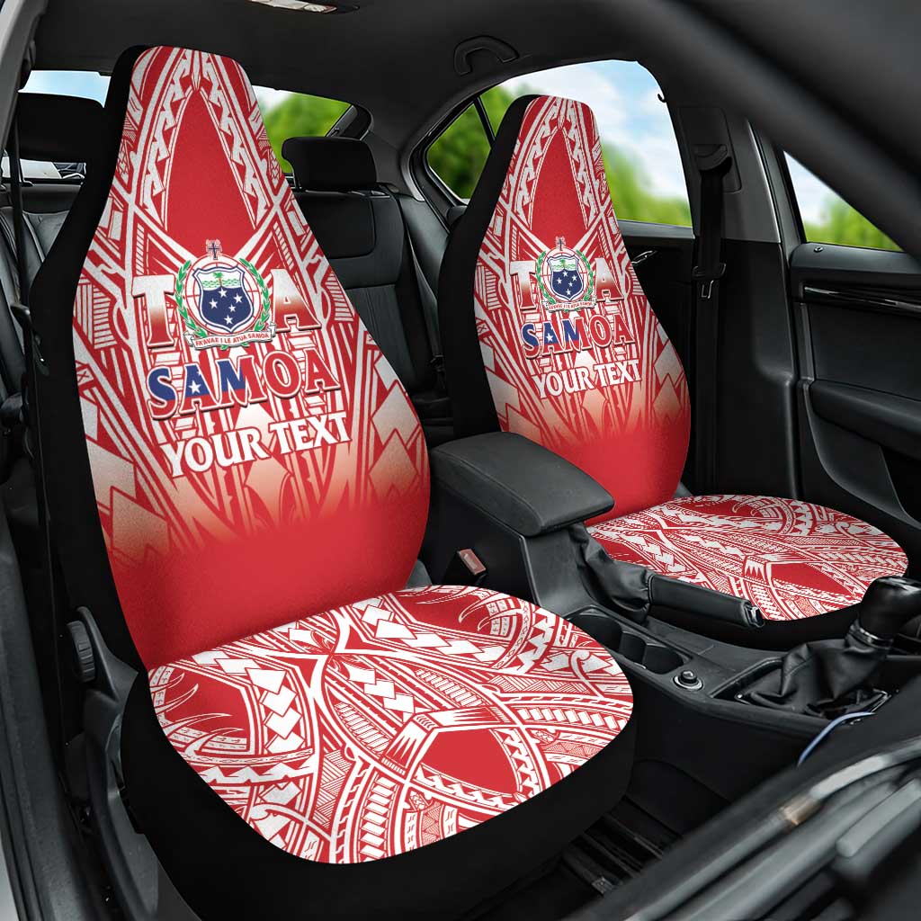 Toa Samoa Rugby Custom Car Seat Cover Samoa mo Samoa Polynesian Pacific Red - Polynesian Pride