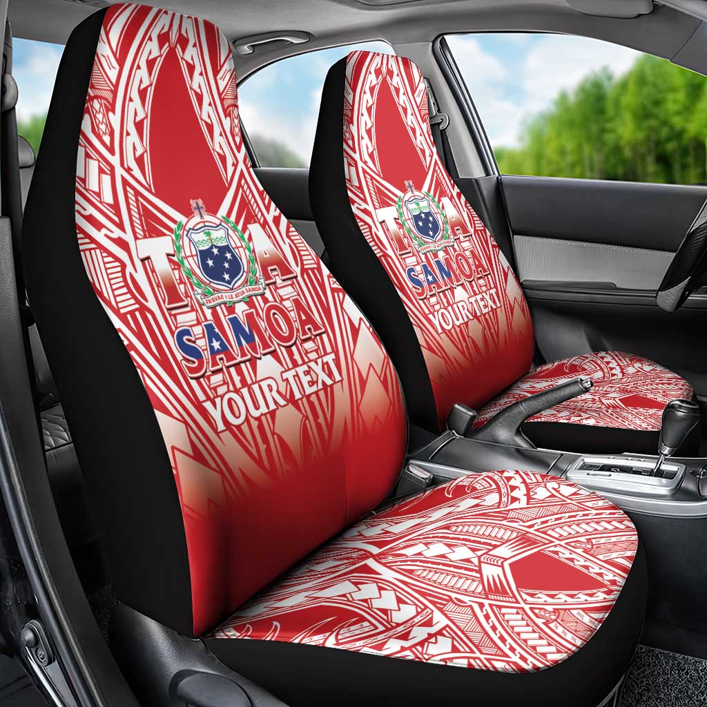 Toa Samoa Rugby Custom Car Seat Cover Samoa mo Samoa Polynesian Pacific Red - Polynesian Pride