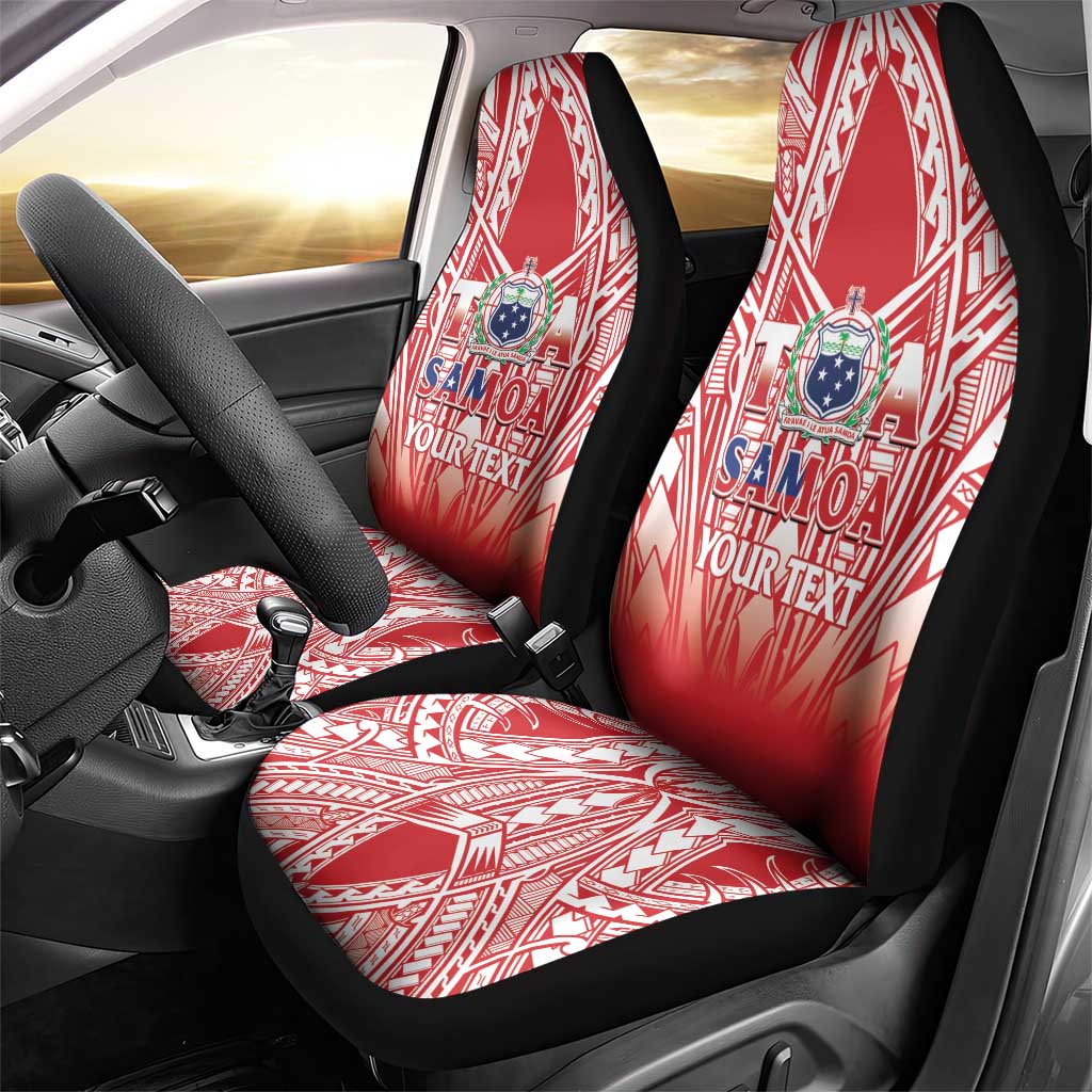 Toa Samoa Rugby Custom Car Seat Cover Samoa mo Samoa Polynesian Pacific Red - Polynesian Pride