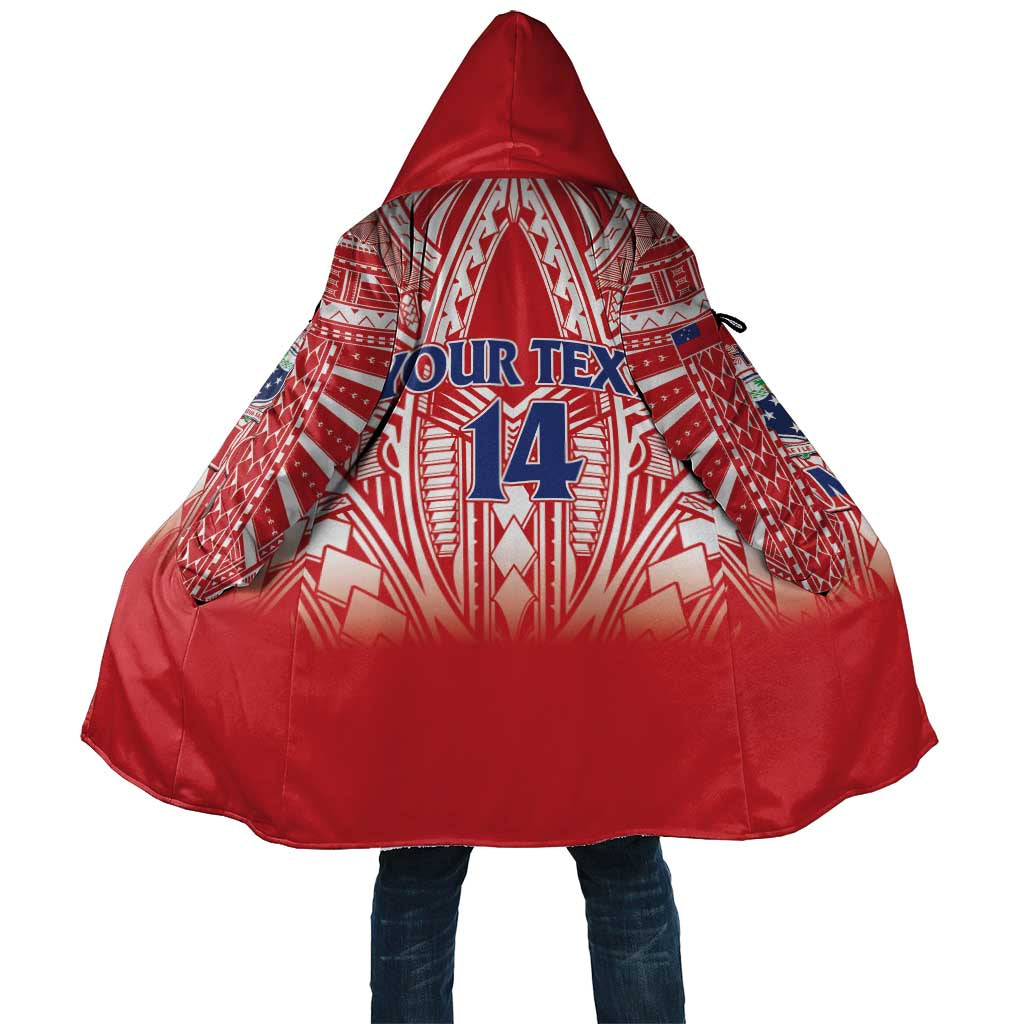 Toa Samoa Rugby Custom Cloak Samoa mo Samoa Polynesian Pacific Red - Polynesian Pride