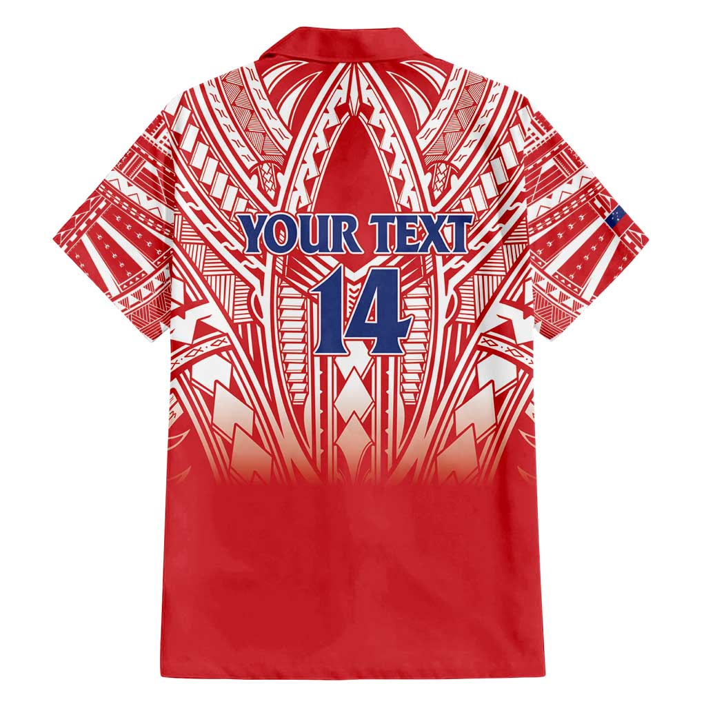 Toa Samoa Rugby Custom Family Matching Summer Maxi Dress and Hawaiian Shirt Samoa mo Samoa Polynesian Pacific Red - Polynesian Pride