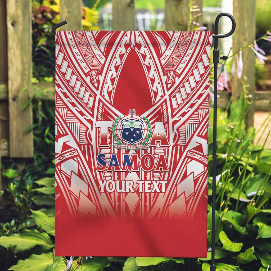 Toa Samoa Rugby Custom Garden Flag Samoa mo Samoa Polynesian Pacific Red - Polynesian Pride