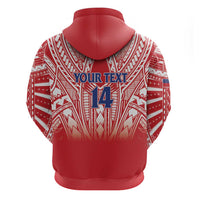 Toa Samoa Rugby Custom Hoodie Samoa mo Samoa Polynesian Pacific Red - Polynesian Pride