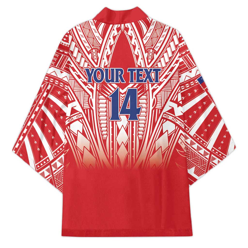 Toa Samoa Rugby Custom Kimono Samoa mo Samoa Polynesian Pacific Red - Polynesian Pride
