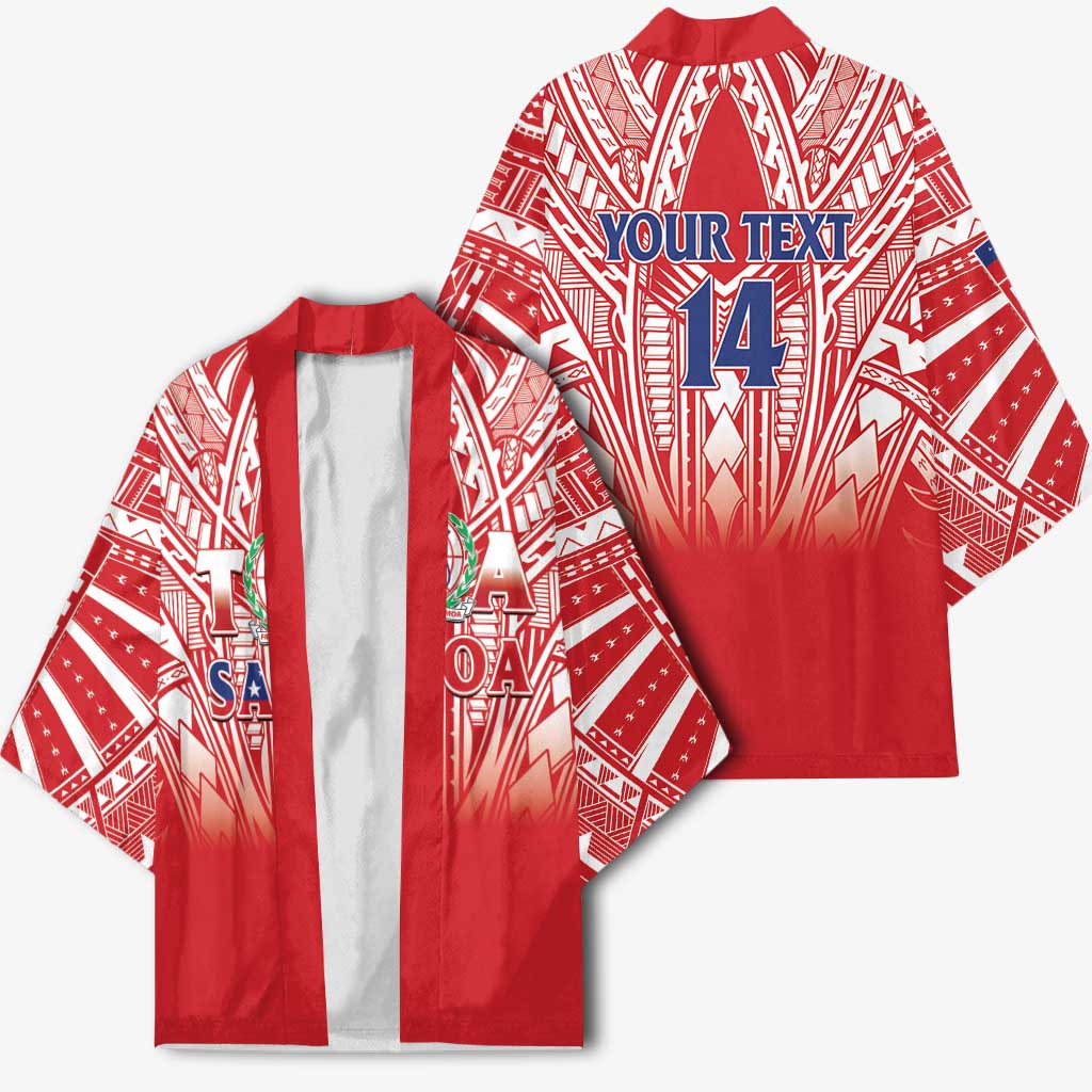 Toa Samoa Rugby Custom Kimono Samoa mo Samoa Polynesian Pacific Red - Polynesian Pride