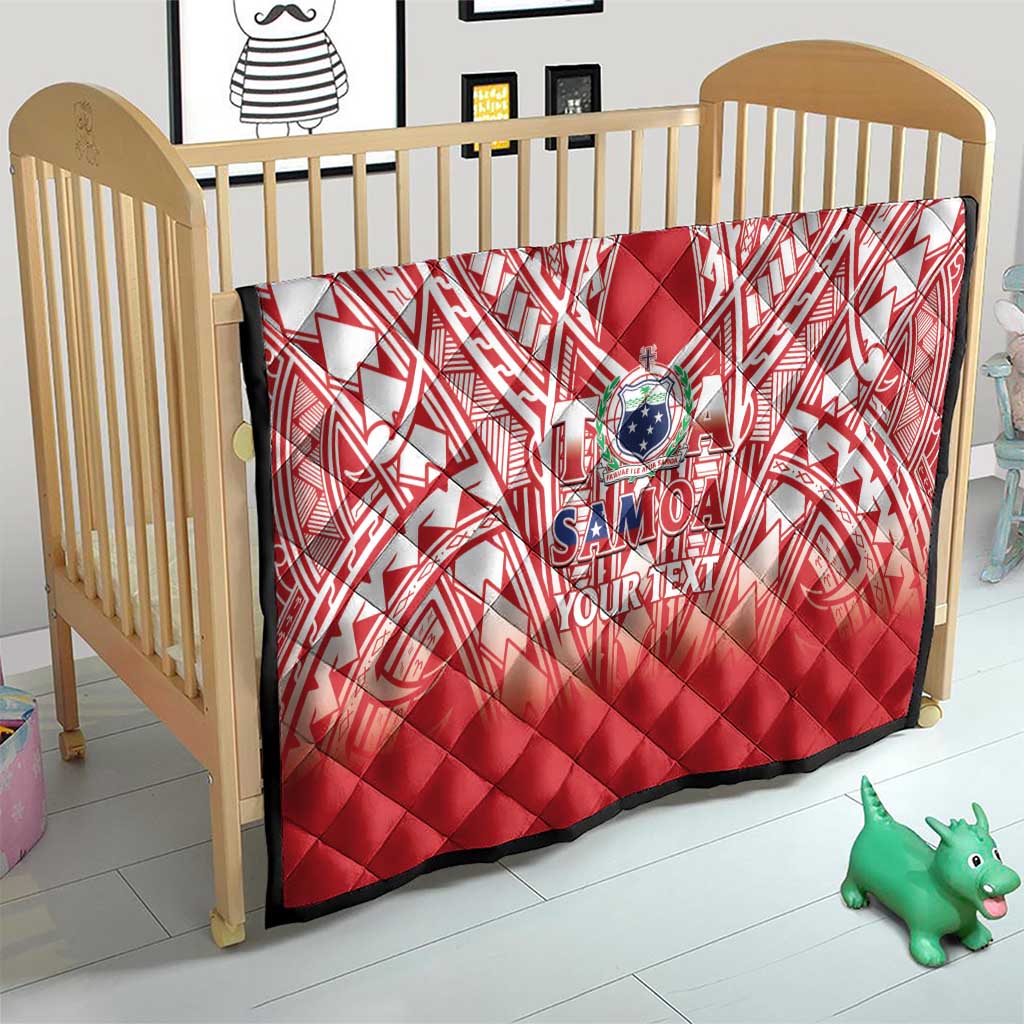 Toa Samoa Rugby Custom Quilt Samoa mo Samoa Polynesian Pacific Red - Polynesian Pride