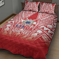 Toa Samoa Rugby Custom Quilt Bed Set Samoa mo Samoa Polynesian Pacific Red - Polynesian Pride