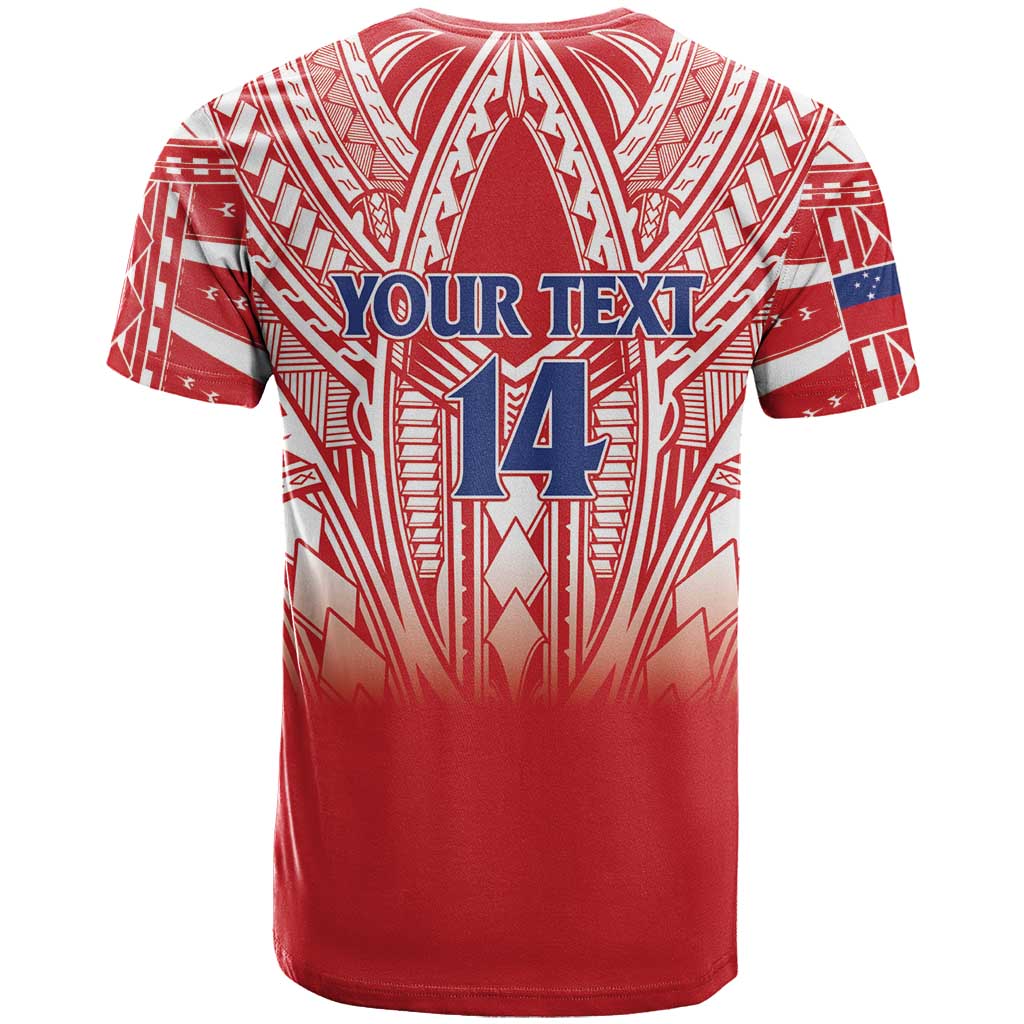 Toa Samoa Rugby Custom T Shirt Samoa mo Samoa Polynesian Pacific Red - Polynesian Pride