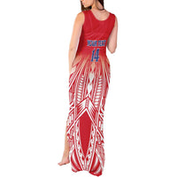Toa Samoa Rugby Custom Tank Maxi Dress Samoa mo Samoa Polynesian Pacific Red - Polynesian Pride