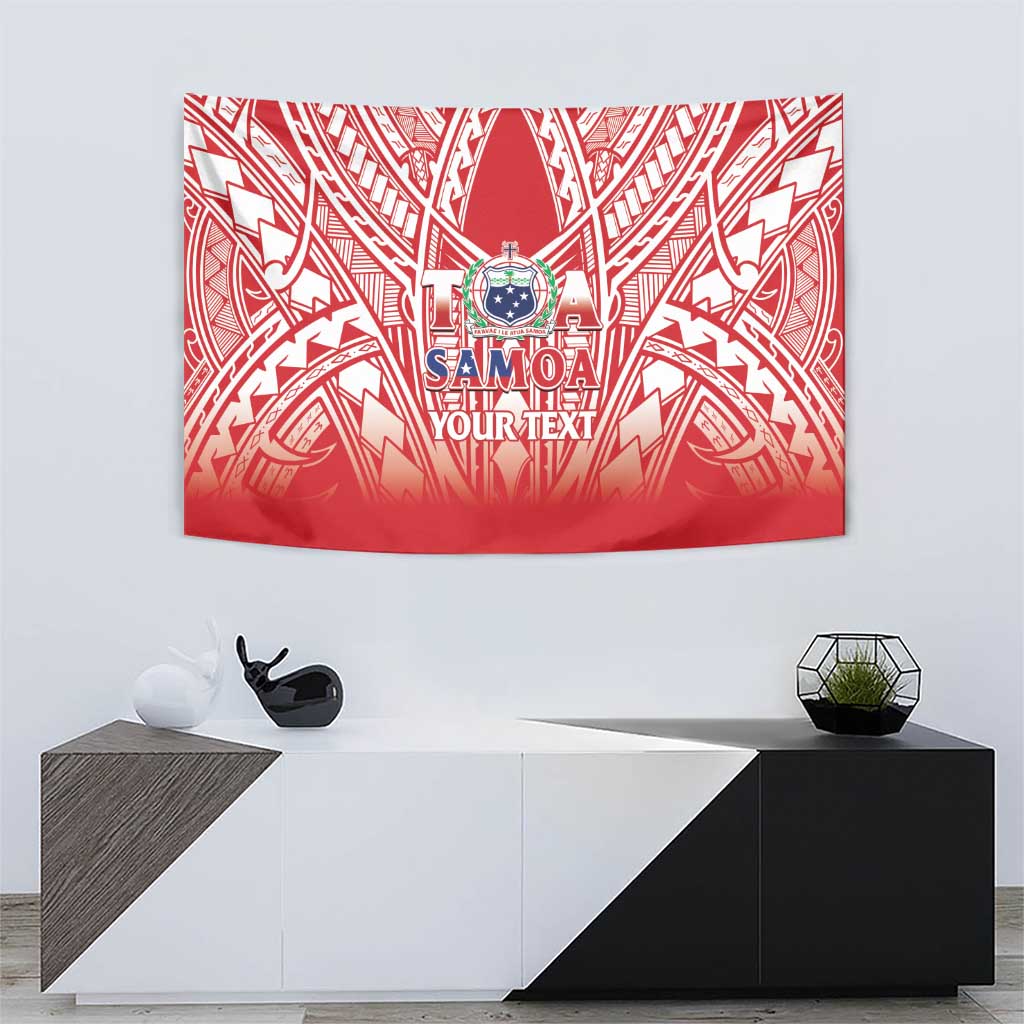 Toa Samoa Rugby Custom Tapestry Samoa mo Samoa Polynesian Pacific Red - Polynesian Pride