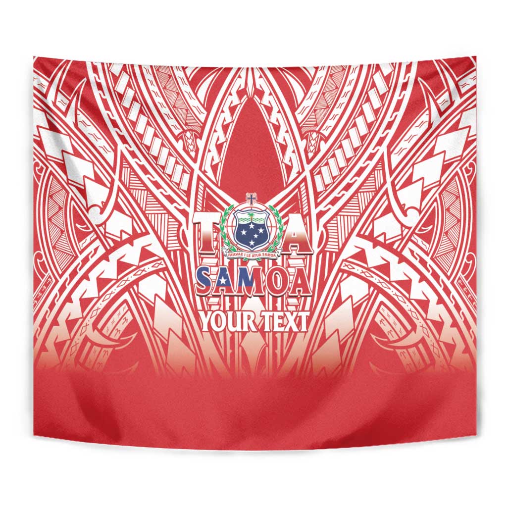 Toa Samoa Rugby Custom Tapestry Samoa mo Samoa Polynesian Pacific Red - Polynesian Pride