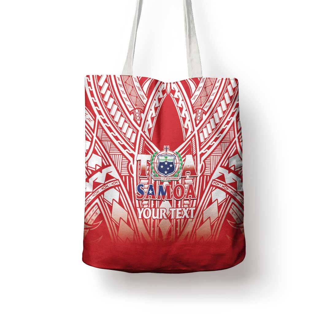 Toa Samoa Rugby Custom Tote Bag Samoa mo Samoa Polynesian Pacific Red - Polynesian Pride