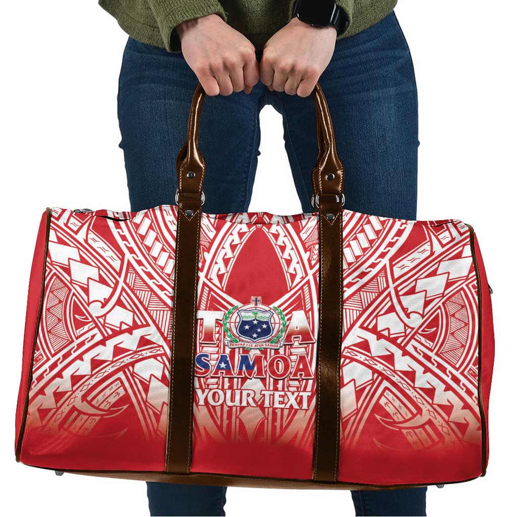 Toa Samoa Rugby Custom Travel Bag Samoa mo Samoa Polynesian Pacific Red - Polynesian Pride