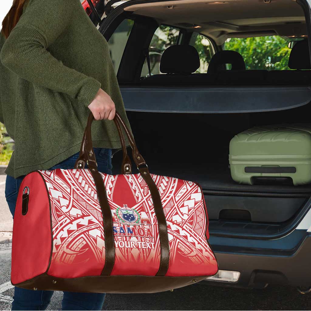 Toa Samoa Rugby Custom Travel Bag Samoa mo Samoa Polynesian Pacific Red - Polynesian Pride