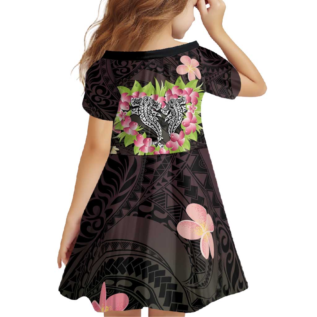 Polynesia Valentine's Day Family Matching Off Shoulder Maxi Dress and Hawaiian Shirt Hammerhead Shark Plumeria With Polynesian Pattern LT14 - Polynesian Pride