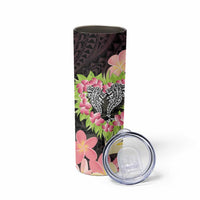 Polynesia Valentine's Day Skinny Tumbler Hammerhead Shark Plumeria With Polynesian Pattern LT14 - Polynesian Pride