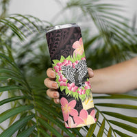 Polynesia Valentine's Day Skinny Tumbler Hammerhead Shark Plumeria With Polynesian Pattern LT14 - Polynesian Pride