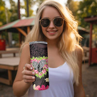 Polynesia Valentine's Day Skinny Tumbler Hammerhead Shark Plumeria With Polynesian Pattern LT14 - Polynesian Pride