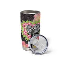 Polynesia Valentine's Day Tumbler Cup Hammerhead Shark Plumeria With Polynesian Pattern LT14 - Polynesian Pride