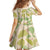 Beige Hawaii Plumeria Lei With Tropical Leaves Family Matching Puletasi and Hawaiian Shirt
