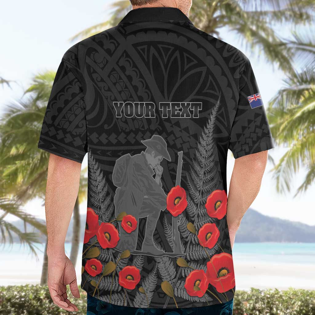 Personalised New Zealand ANZAC Day Hawaiian Shirt Lest We Forget Soldier Memorial LT15 - Polynesian Pride