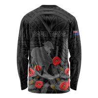 Personalised New Zealand ANZAC Day Long Sleeve Shirt Lest We Forget Soldier Memorial LT15 - Polynesian Pride