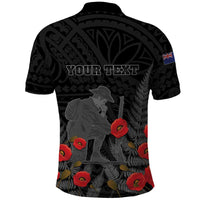 Personalised New Zealand ANZAC Day Polo Shirt Lest We Forget Soldier Memorial LT15 - Polynesian Pride