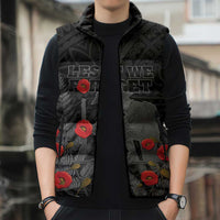 Personalised New Zealand ANZAC Day Sleeveless Puffer Jacket Lest We Forget Soldier Memorial LT15 - Polynesian Pride