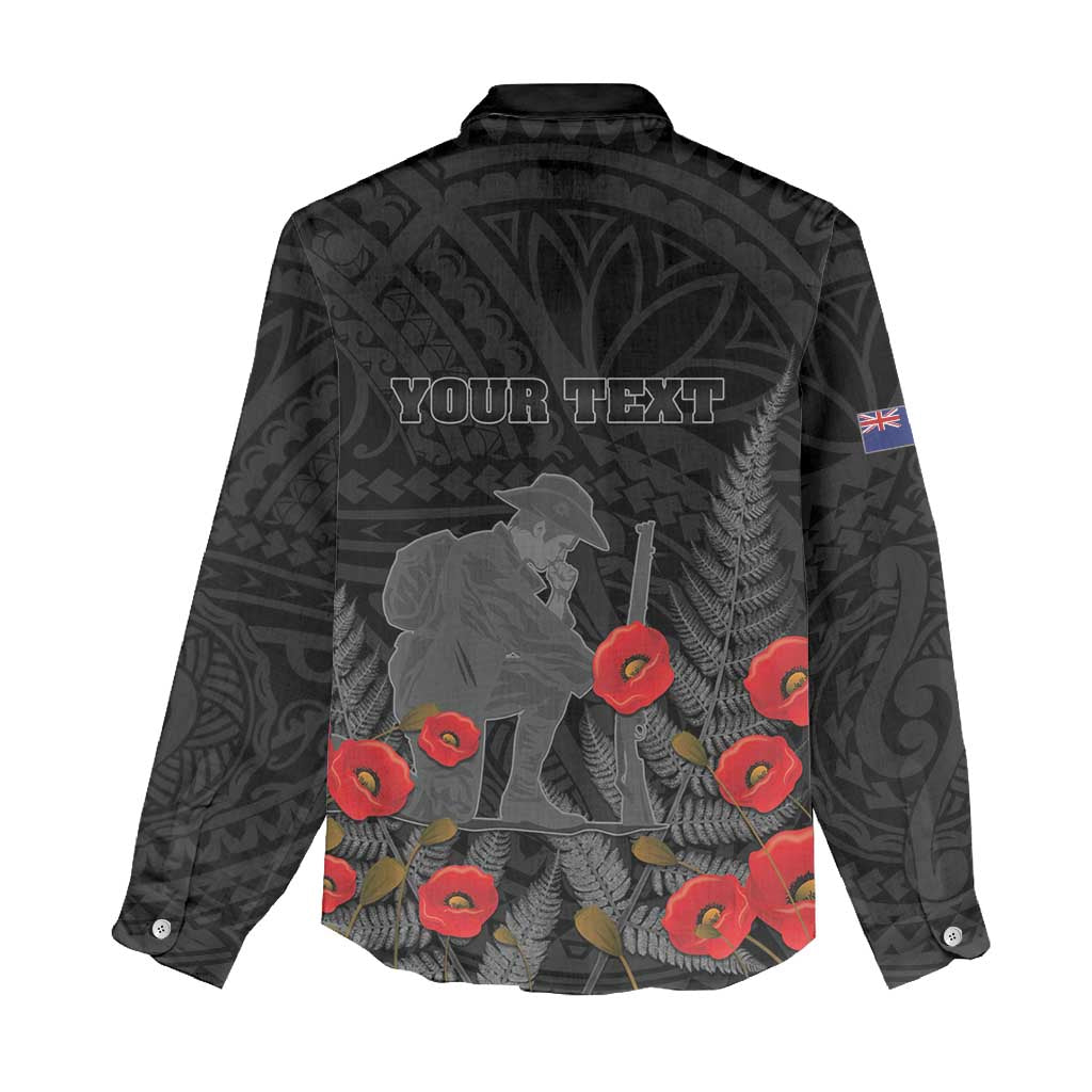 Personalised New Zealand ANZAC Day Women Casual Shirt Lest We Forget Soldier Memorial