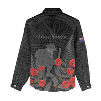 Personalised New Zealand ANZAC Day Women Casual Shirt Lest We Forget Soldier Memorial