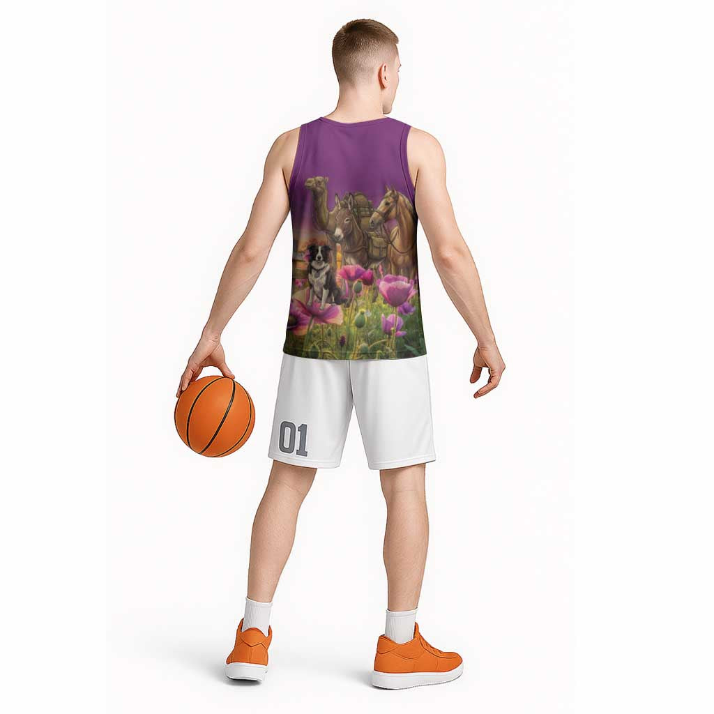 ANZAC Day Basketball Jersey Lest We Forget The Animals Of War