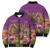 ANZAC Day Bomber Puffer Jacket Lest We Forget The Animals Of War
