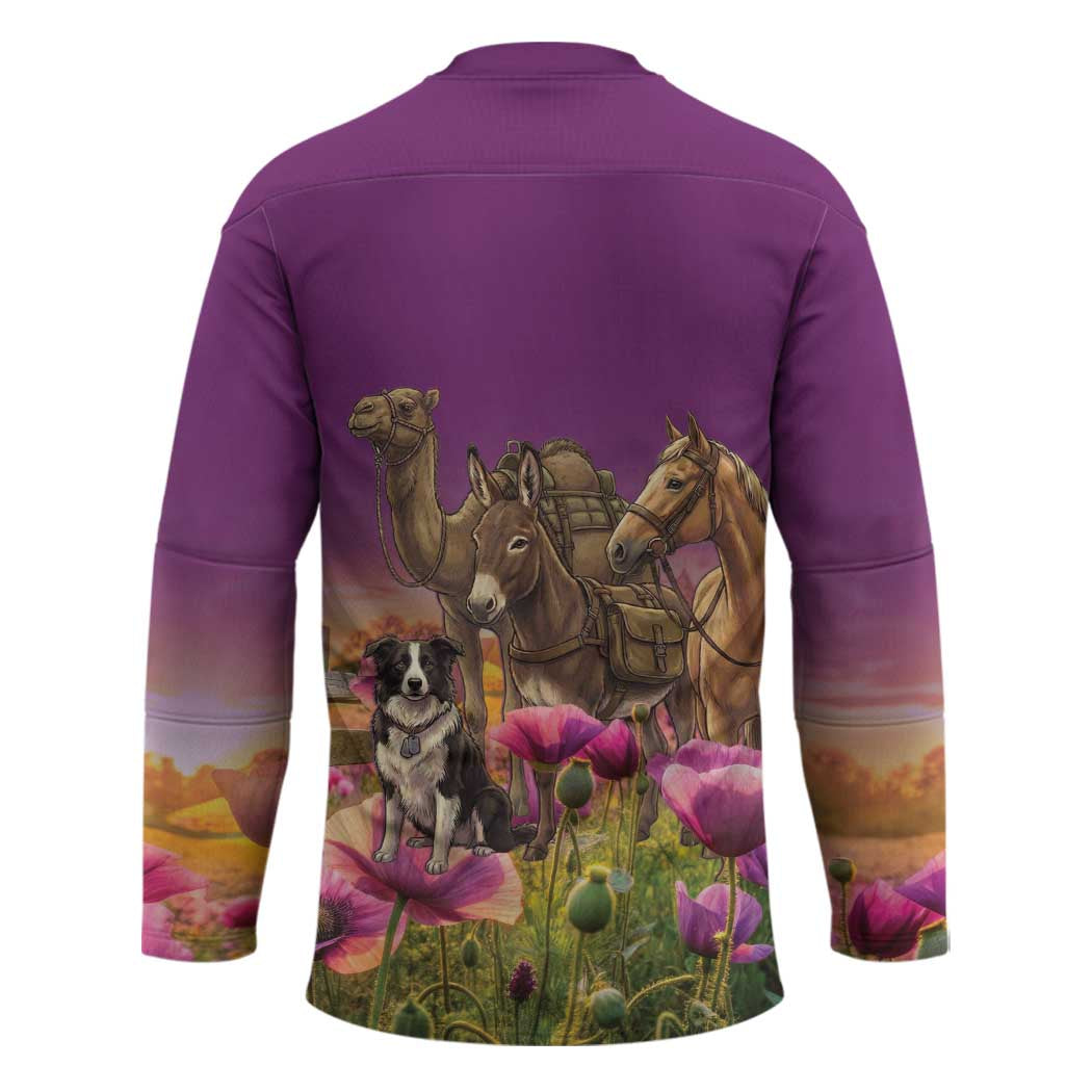 ANZAC Day Hockey Jersey Lest We Forget The Animals Of War LT15 - Polynesian Pride