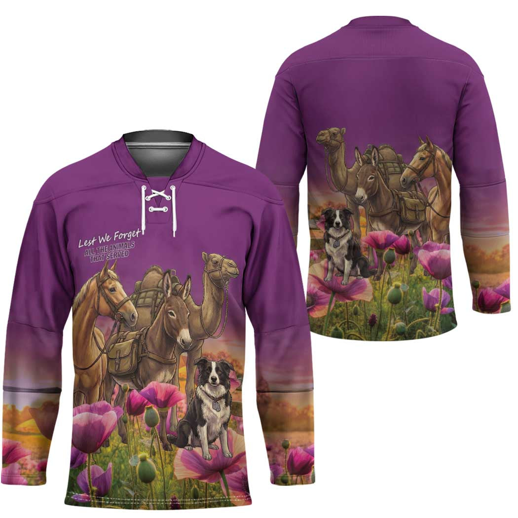 ANZAC Day Hockey Jersey Lest We Forget The Animals Of War LT15 - Polynesian Pride