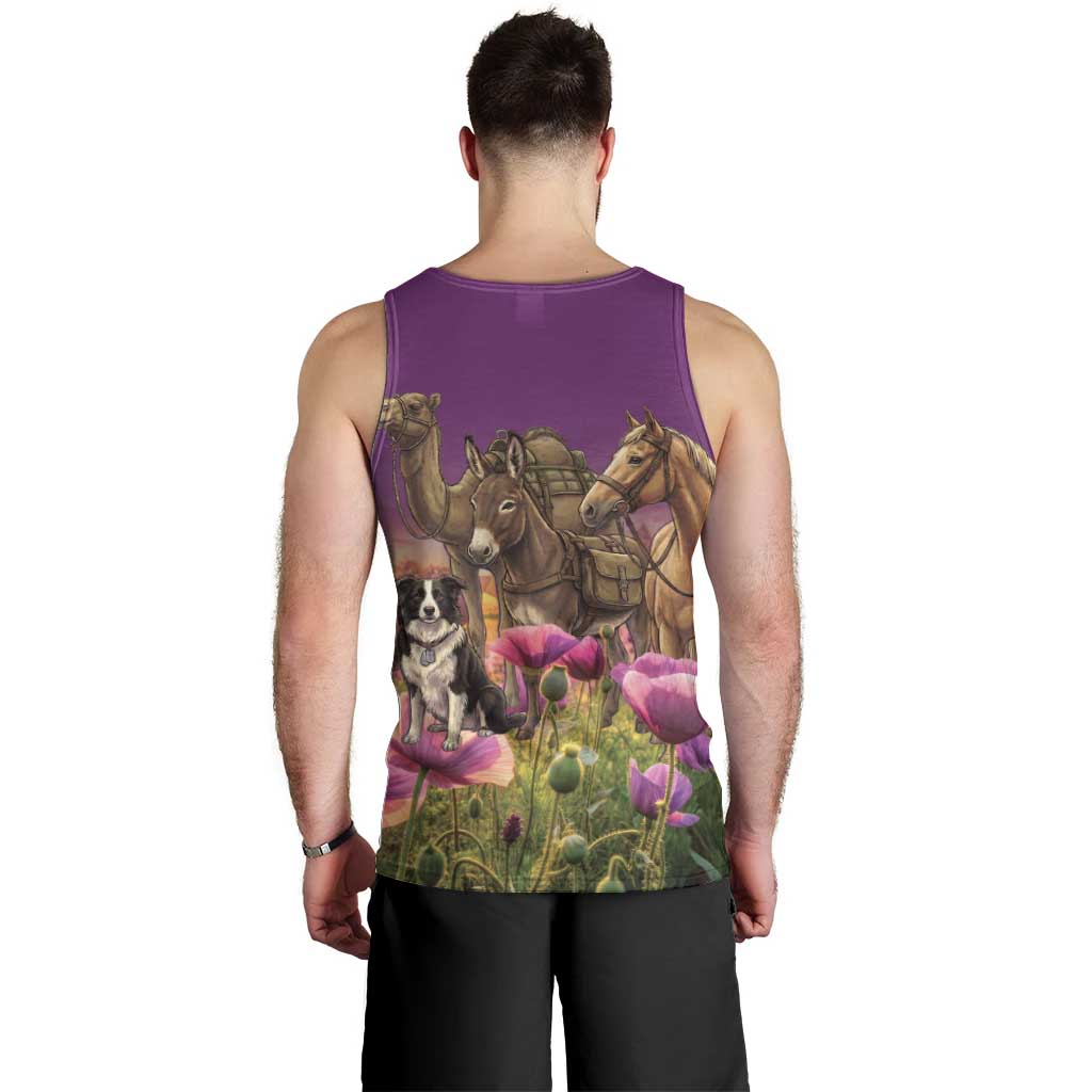 ANZAC Day Men Tank Top Lest We Forget The Animals Of War
