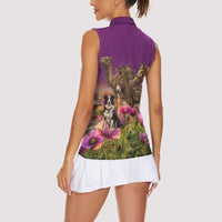ANZAC Day Women Sleeveless Polo Shirt Lest We Forget The Animals Of War LT15 - Polynesian Pride