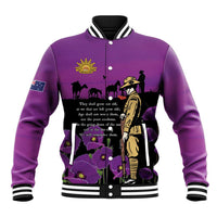 ANZAC Soldier and War Animals Baseball Jacket We Will Remember Them