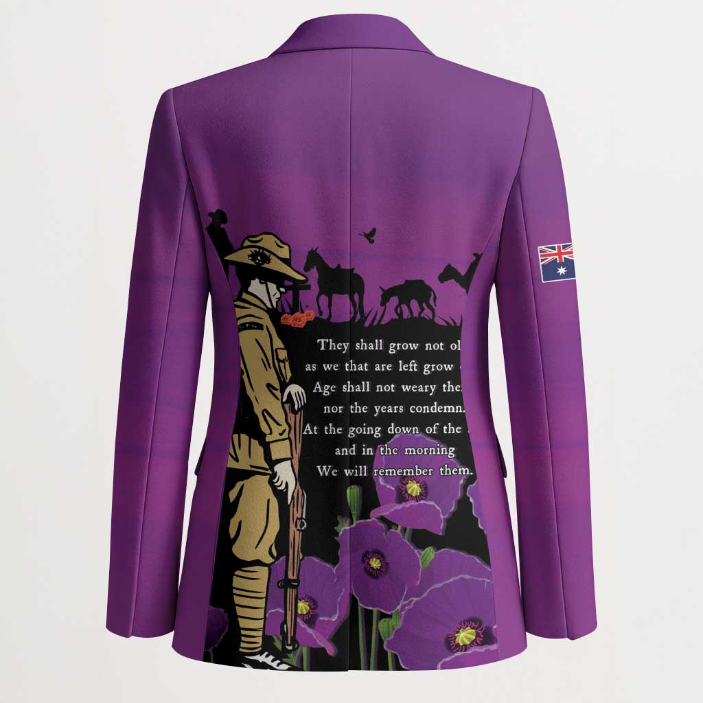 ANZAC Soldier and War Animals Blazer We Will Remember Them LT15 - Polynesian Pride