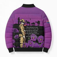 ANZAC Soldier and War Animals Bomber Puffer Jacket We Will Remember Them LT15 - Polynesian Pride