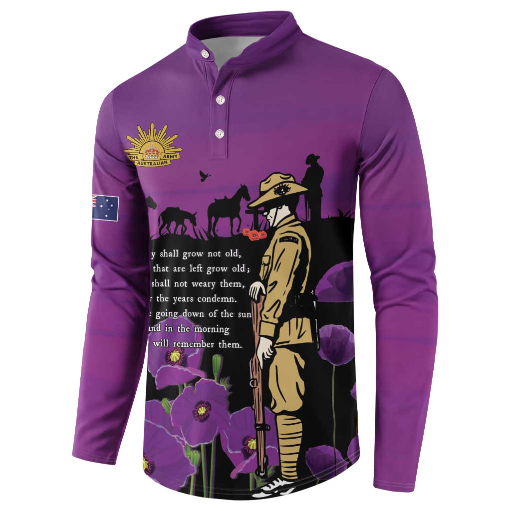 ANZAC Soldier and War Animals Button Sweatshirt We Will Remember Them