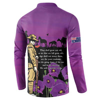 ANZAC Soldier and War Animals Button Sweatshirt We Will Remember Them