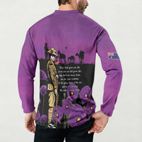 ANZAC Soldier and War Animals Button Sweatshirt We Will Remember Them