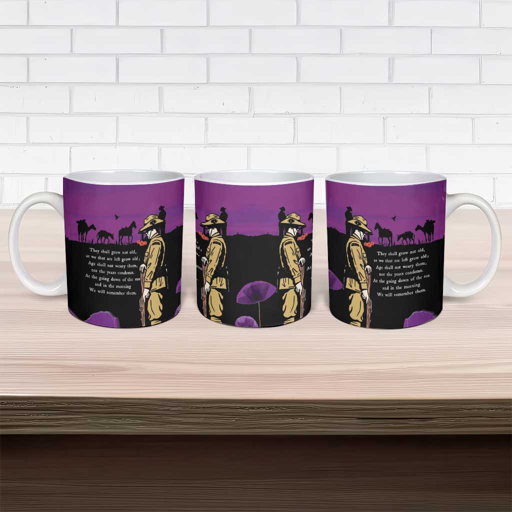 ANZAC Soldier and War Animals Ceramic Mug We Will Remember Them LT15 - Polynesian Pride