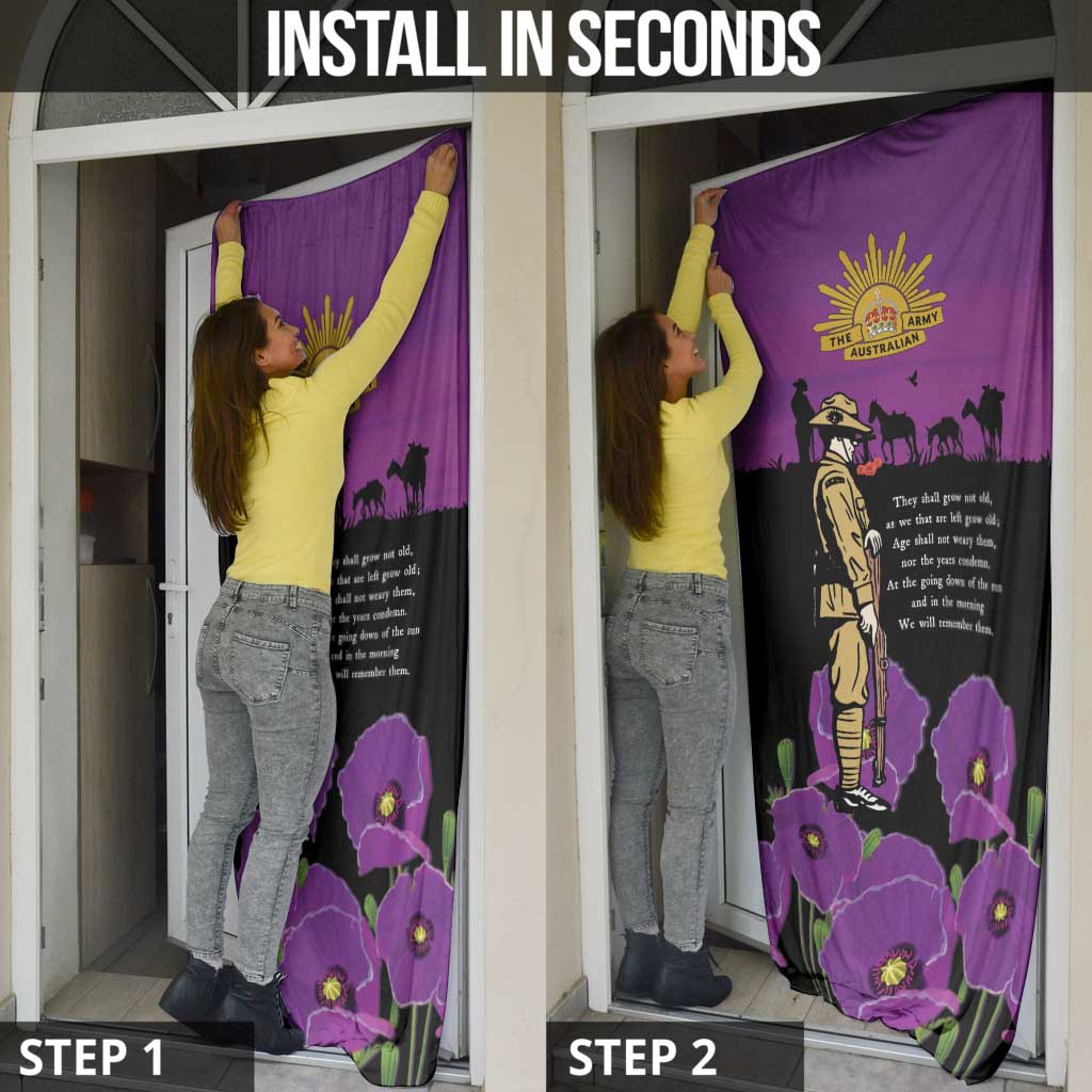 ANZAC Soldier and War Animals Door Cover We Will Remember Them LT15 - Polynesian Pride